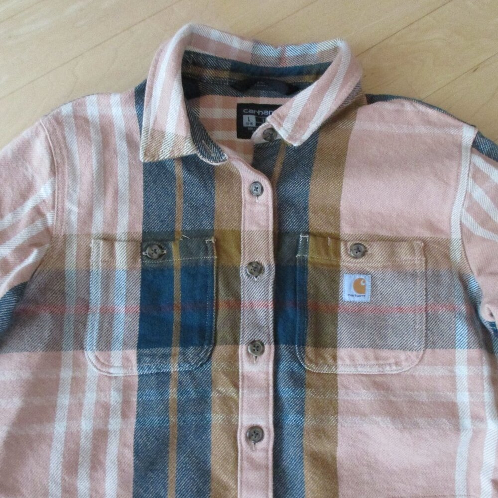 Carhartt Twill Flannel Shirt Womens Large